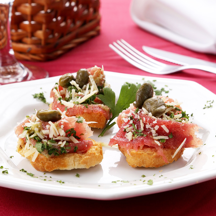 Canapé de carpaccio