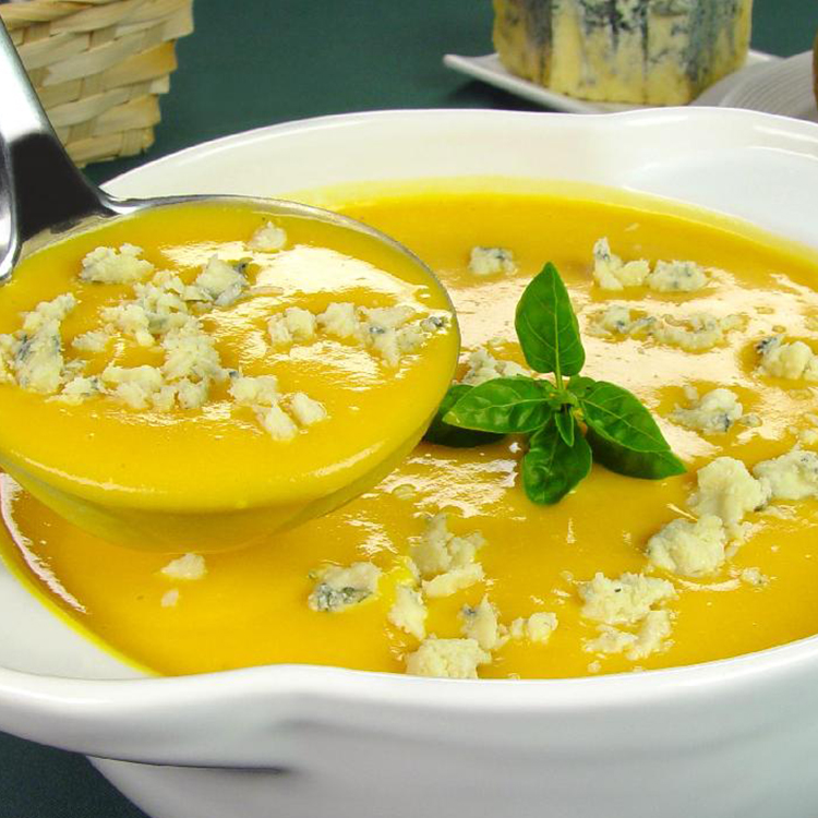 Sopa de Abóbora com Gorgonzola